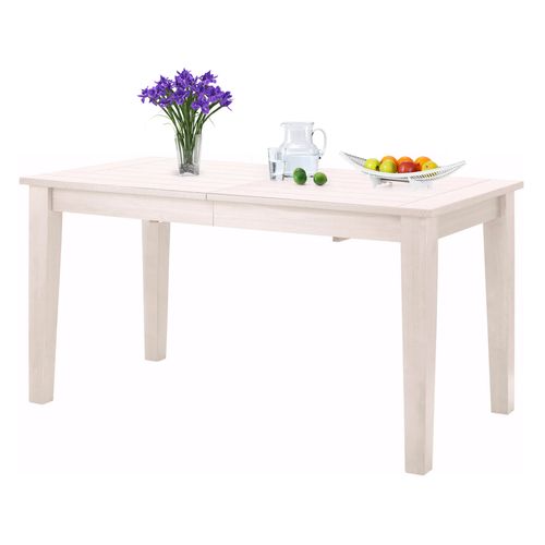 America-table De Salle à Manger Avec Rallonge 180 Cm, 8 Couverts, En Pin Blanc