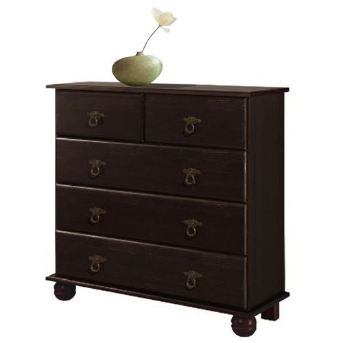 Finca - Commode Avec 3+2 Tiroirs En Pin Marron