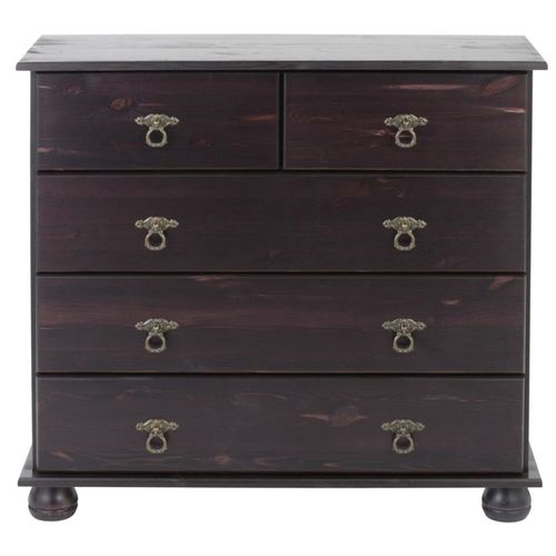 Finca - Commode Avec 3+2 Tiroirs En Pin Marron