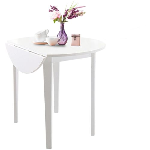 Trend - Table à Manger En Effet Pin Blanc 4 Personnes 92x54