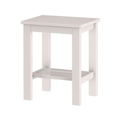 Trend - Table De Chevet En Mélaminé Blanc