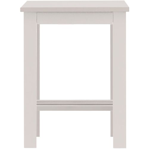 Trend - Table De Chevet En Mélaminé Blanc