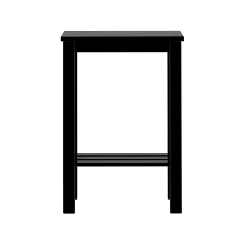 Trend-table De Chevet En Mélaminé Noir