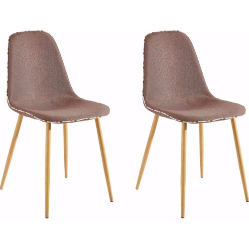Aspen-chaise 2 Pack En Tissu Marron