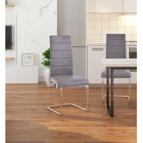 Adora-chaise 2 Pack En Cappucino / Chrome