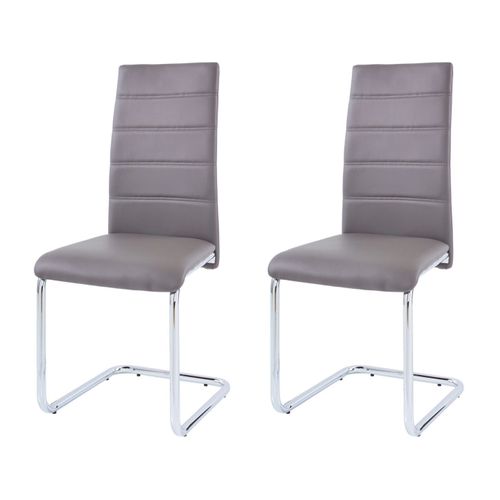 Adora-chaise 2 Pack En Cappucino / Chrome