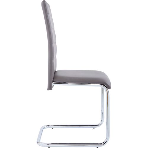 Adora-chaise 4 Pack En Pu Cappucino / Chrome
