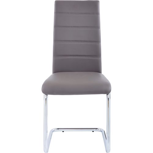 Adora-chaise 4 Pack En Pu Cappucino / Chrome