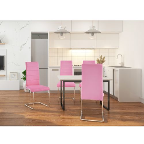 Adora-chaise 4 Pk Rose Chrome