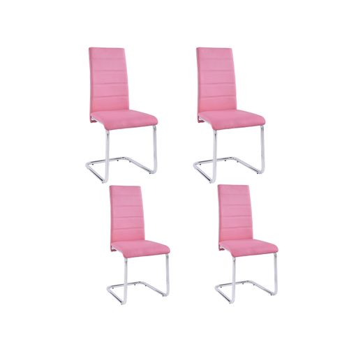 Adora-chaise 4 Pk Rose Chrome