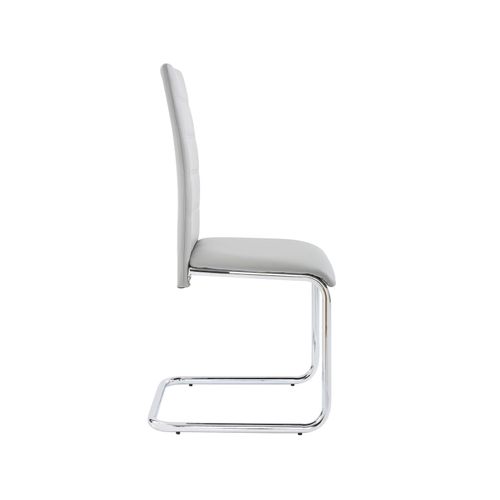 Adora-chaise 4 Pk Gris Clair Chrome