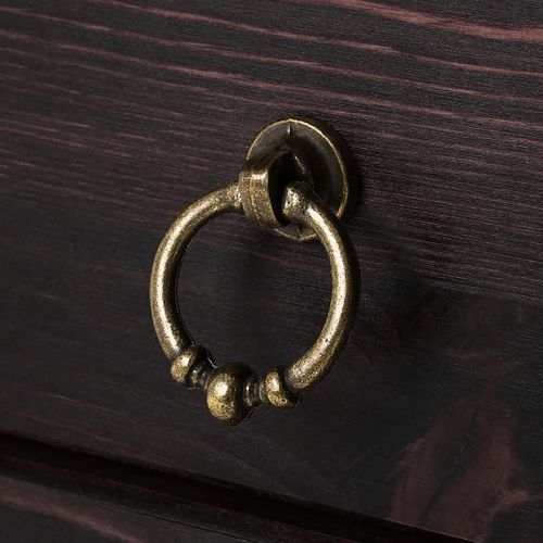 Ines - Table Basse Avec 2 Tiroirs En Pin Brun Foncé