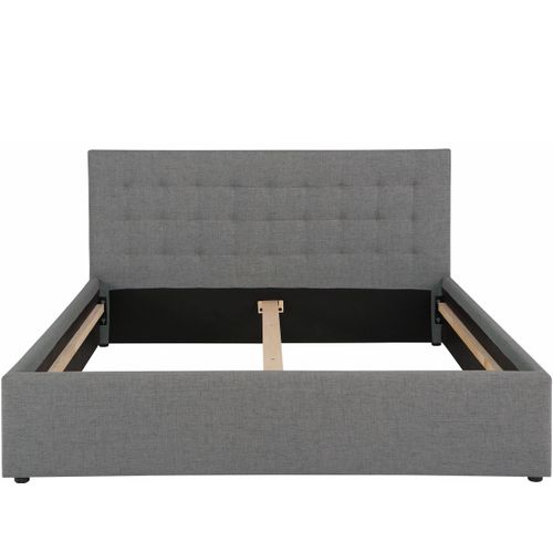 Hamar - Lit En Tissu Gris 180x200