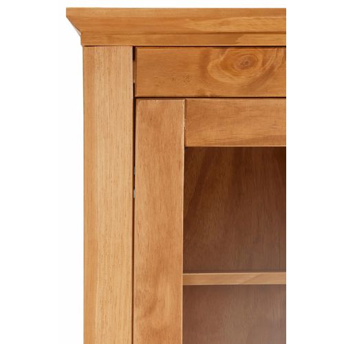 Selma - Vitrine Avec 2 Portes + 2 Portes En Pin Nature