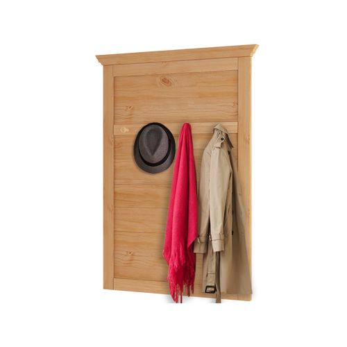 Selma-panneau Mural Avec 4 Crochets En Pin En Cire Teintée