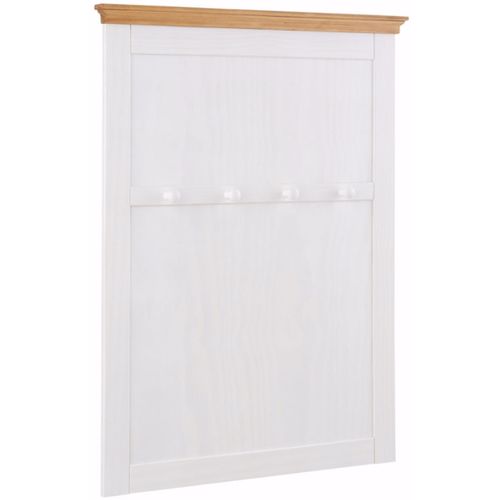 Selma-panneau Mural Avec 4 Crochets En Blanc/cire Teintée