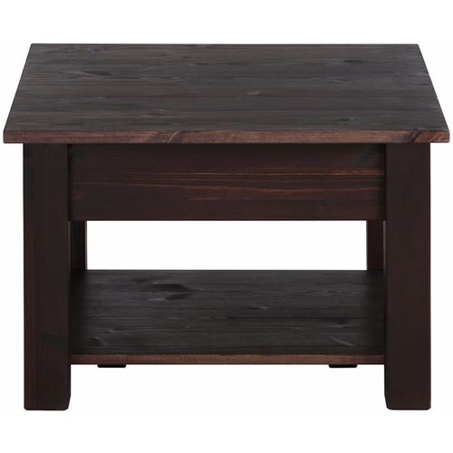 Chicago - Table Basse Avec 1 Étagère En Pin Noir