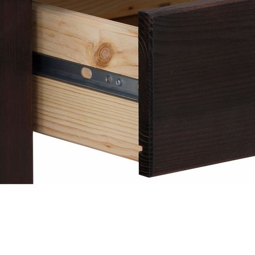 Chicago - Table Basse Avec 1 Étagère En Pin Noir