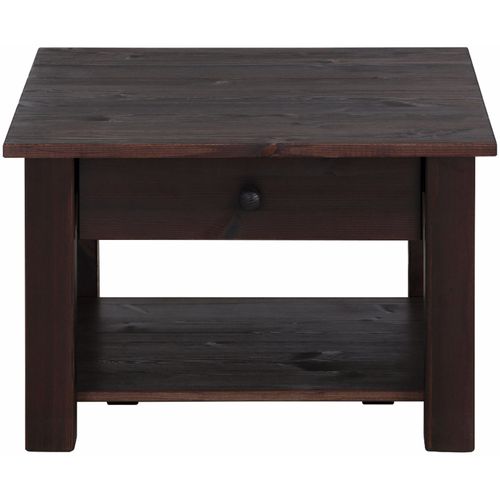 Chicago - Table Basse Avec 1 Étagère En Pin Noir