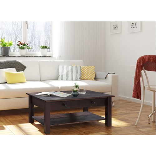 Chicago - Table Basse En Pin Marron