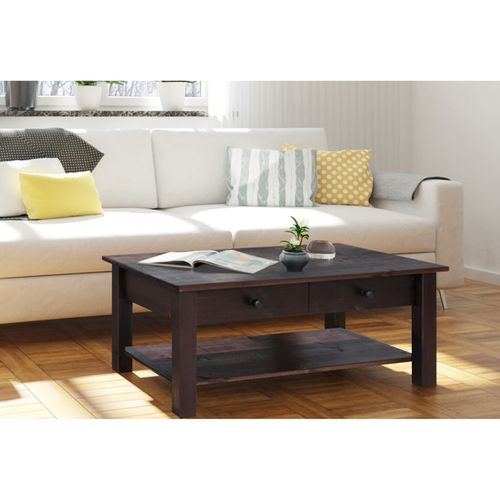 Chicago - Table Basse En Pin Marron