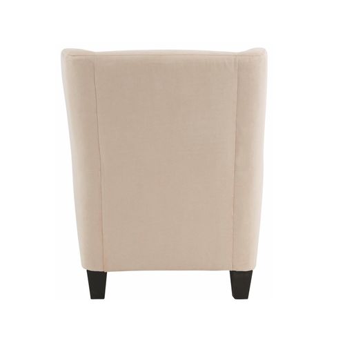 Zhili - Chaise D'acent Rembourrée Avec Tabouret En Microfibre Crème
