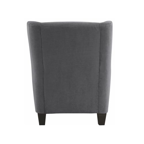 Zhili - Fauteuils Rembourrée Avec Tabouret En Microfibre Anthracite