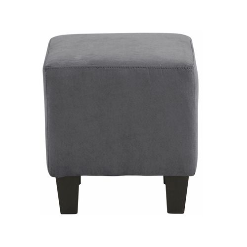 Zhili - Fauteuils Rembourrée Avec Tabouret En Microfibre Anthracite