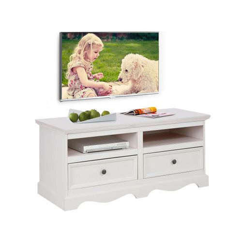 Melissa - Buffet Bas Avec 2 Tiroirs En Pine White