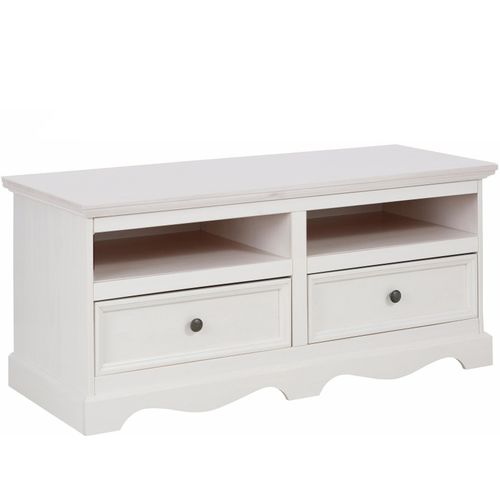 Melissa - Buffet Bas Avec 2 Tiroirs En Pine White