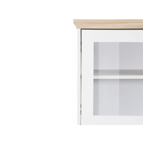 Nanna - Buffet Haut Avec 5 Portes Effet Chêne Blanc