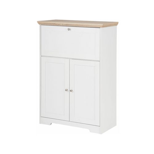 Nanna - Secretaire Chêne Blanc 3 Portes