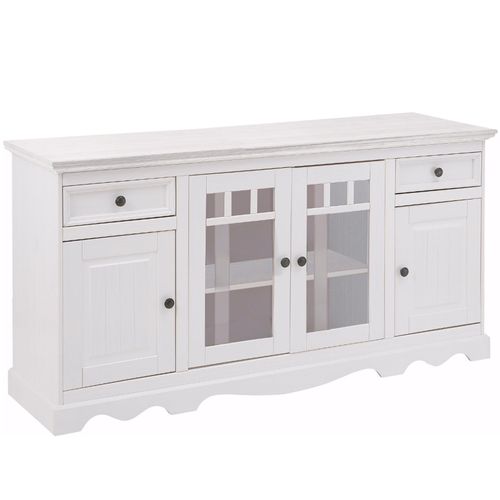 Melissa - Buffet 2 Portes Vitrées 2 Tiroirs 2 Portes