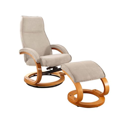 Paris - Fauteuil De Relaxation + Tabouret Crème