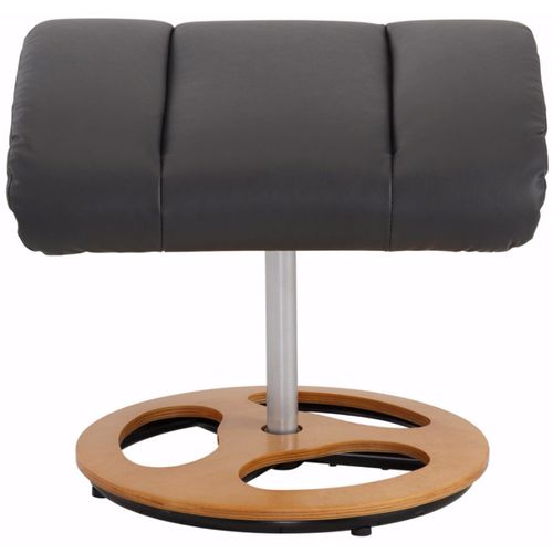 Toulon-fauteuil De Relaxation + Tabouret En Anthracite