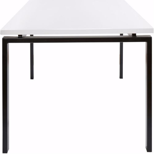 Sabine-table à Manger En Mélaminé Blanc 8 Personnes L160