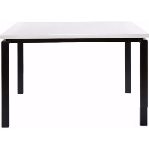 Sabine-table à Manger En Mélaminé Blanc Brillant 6 Personnes L120