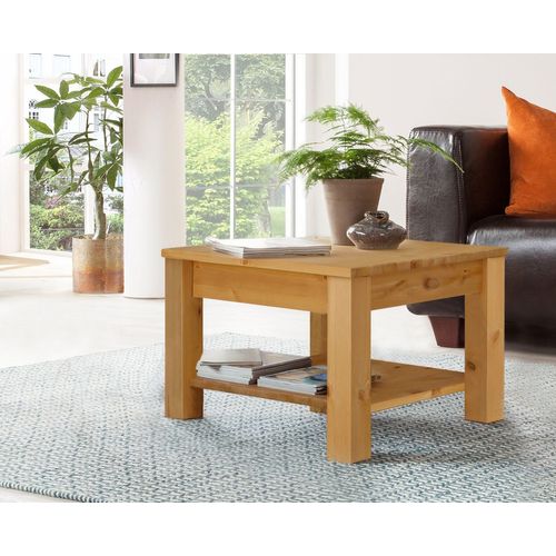 Chicago - Table Basse Avec 1 Étagère En Pin Nature