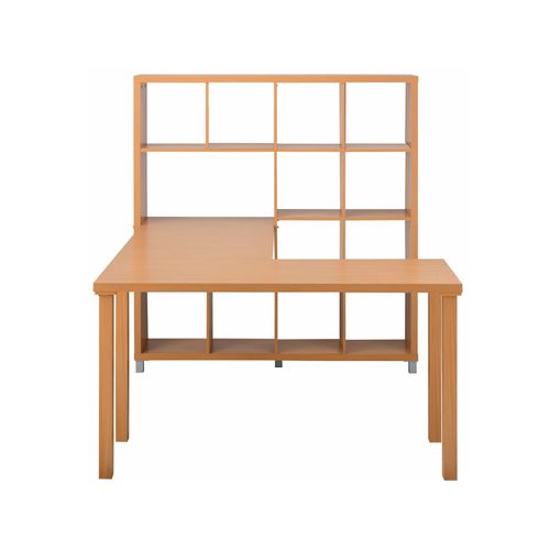 Kiwi-bibliothèque Avec Bureau En Mdf Hêtre