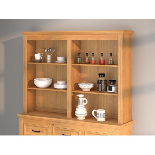 Selma-huche Avec 6 Unités Ouvertes En Pin Teinté