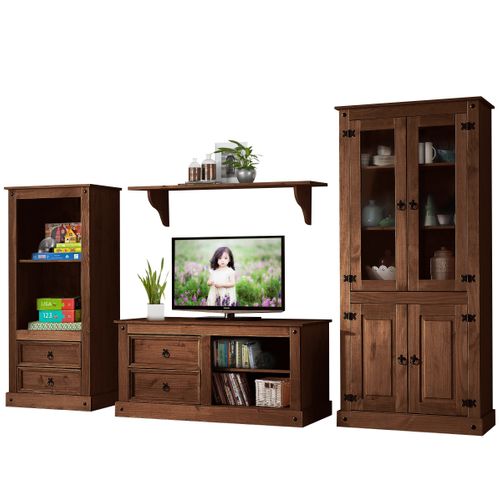 Mexico-unité Murale 3 Parties En Cire Sombre Et Teintée