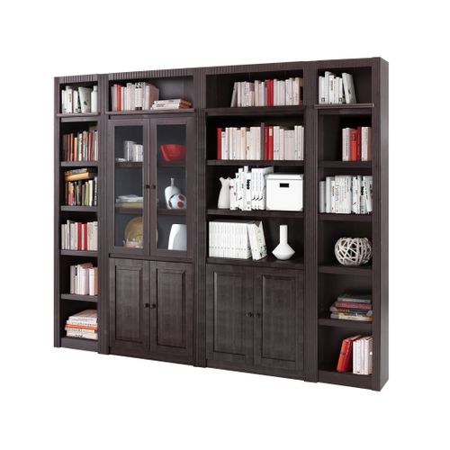 Billie-unité Murale Porte Vitrée En Laque Havane