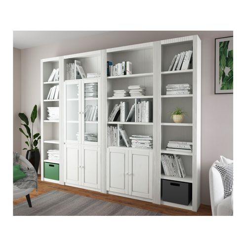 Billie-unité Murale Porte En Verre Laqué Blanc