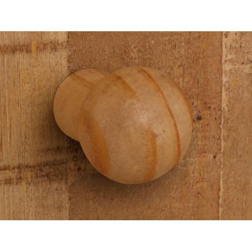 Rondo-panneau Mural Avec 8 Crochets En Pin Naturel