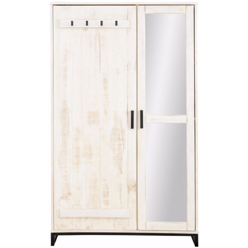 Santo-armoire Avec Porte Miroir En Blanc