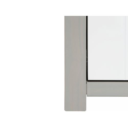 Kampen-buffet à 3 Portes Et 1 Tiroir, Coloris Blanc Et Gris.