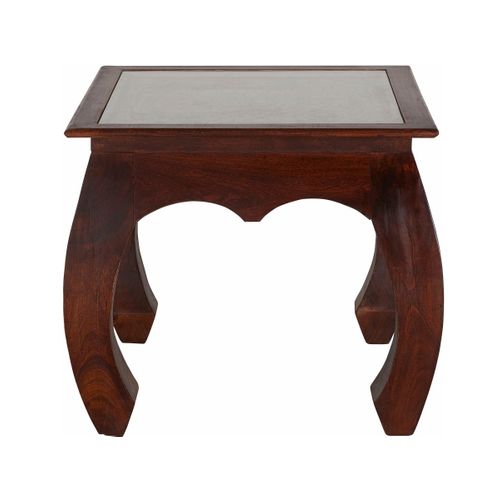 Prem-table D'appoint Avec Plateau En Verre Gris Acacia