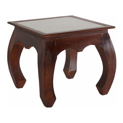 Prem-table D'appoint Avec Plateau En Verre Gris Acacia