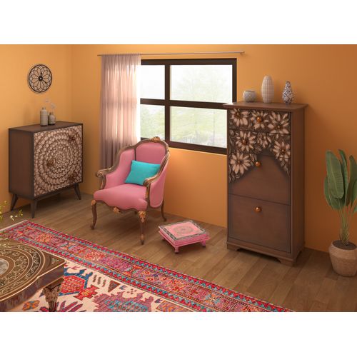 Salim-table basse En Manguier Rose