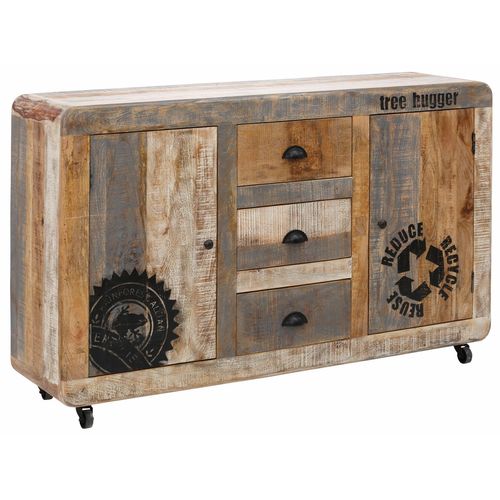 Bully-buffet à 2 Portes Et 3 Tiroirs De Couleurs Assorties